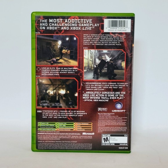 Tom Clancy's Rainbow Six 3 & Tetris Worlds XBOX Game Bundle Lot of 2. Preowned. - Picture 5 of 15